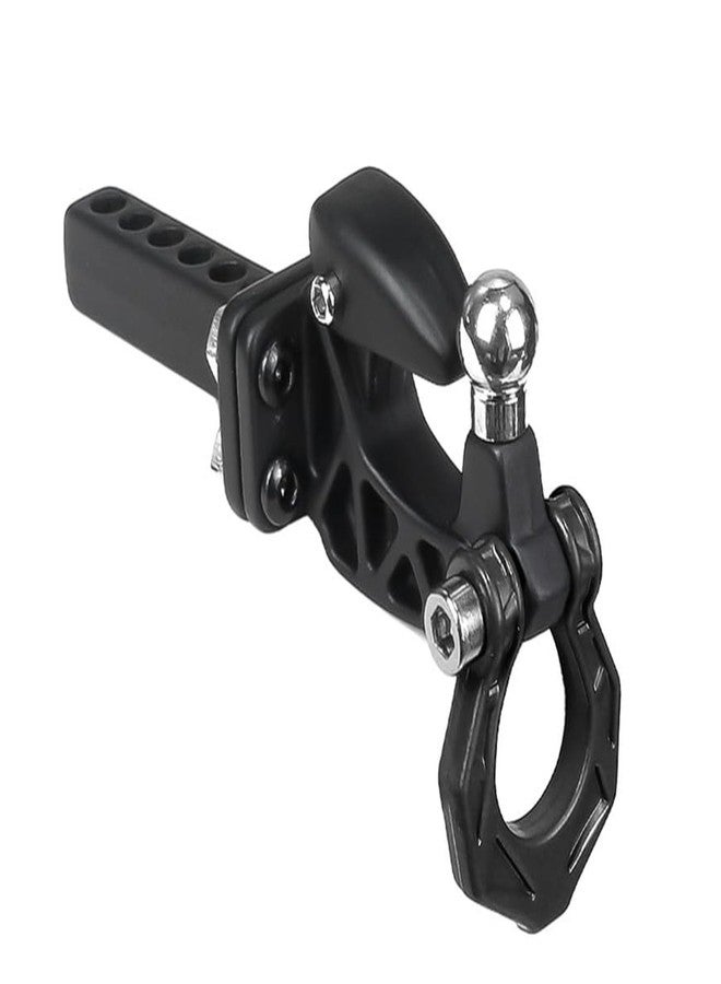 UURCSKY Metal Adjustable RC Trailer Hitch Tow Hook for 1/8 1/10 TRX4 SCX10 KM Tank Crawler Truck Upgrade Part Accessories(Black) - Image 1